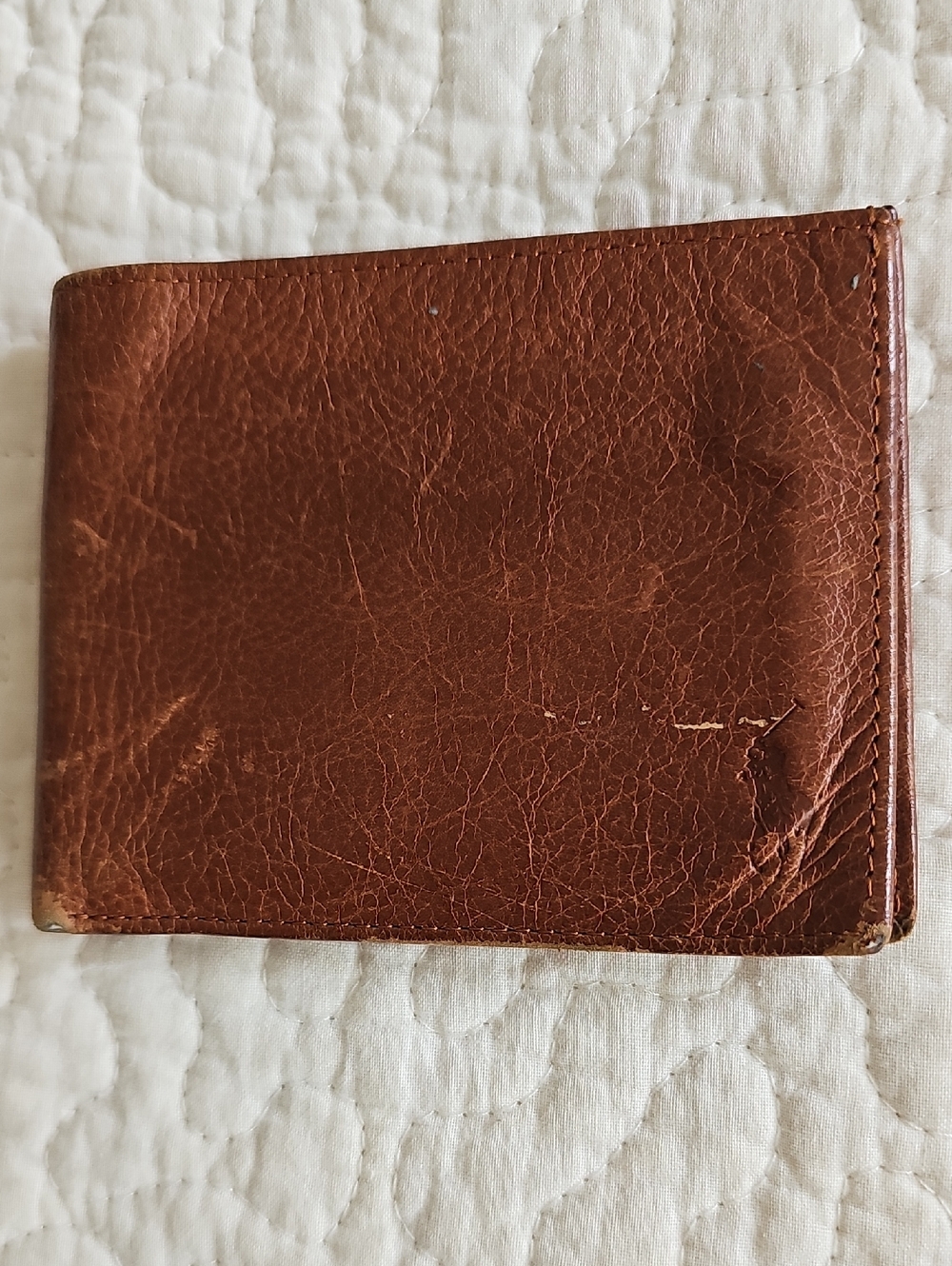 🟫HP🟫Vintage Polo Ralph Lauren Men's Pebbled Leather Bifold Wallet Pony Logo - Picture 2 of 11